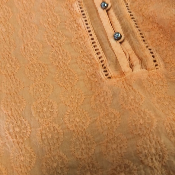 Bandolino tunic top in peach with beautiful embroidered design sizeXL - Picture 8 of 9